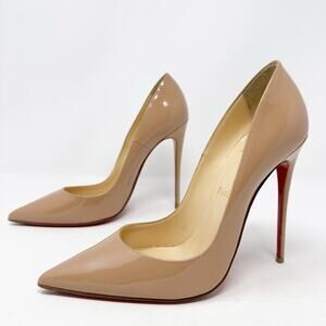 Christian Louboutin So Kate Patent Leather Pointed Toe Heels Womens Size EU 38.5